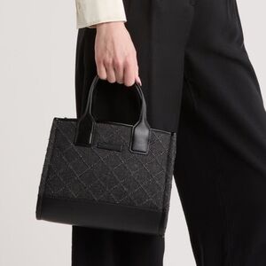 Kurt Geiger Surrey Black Denim Tote Hand Bag NWT